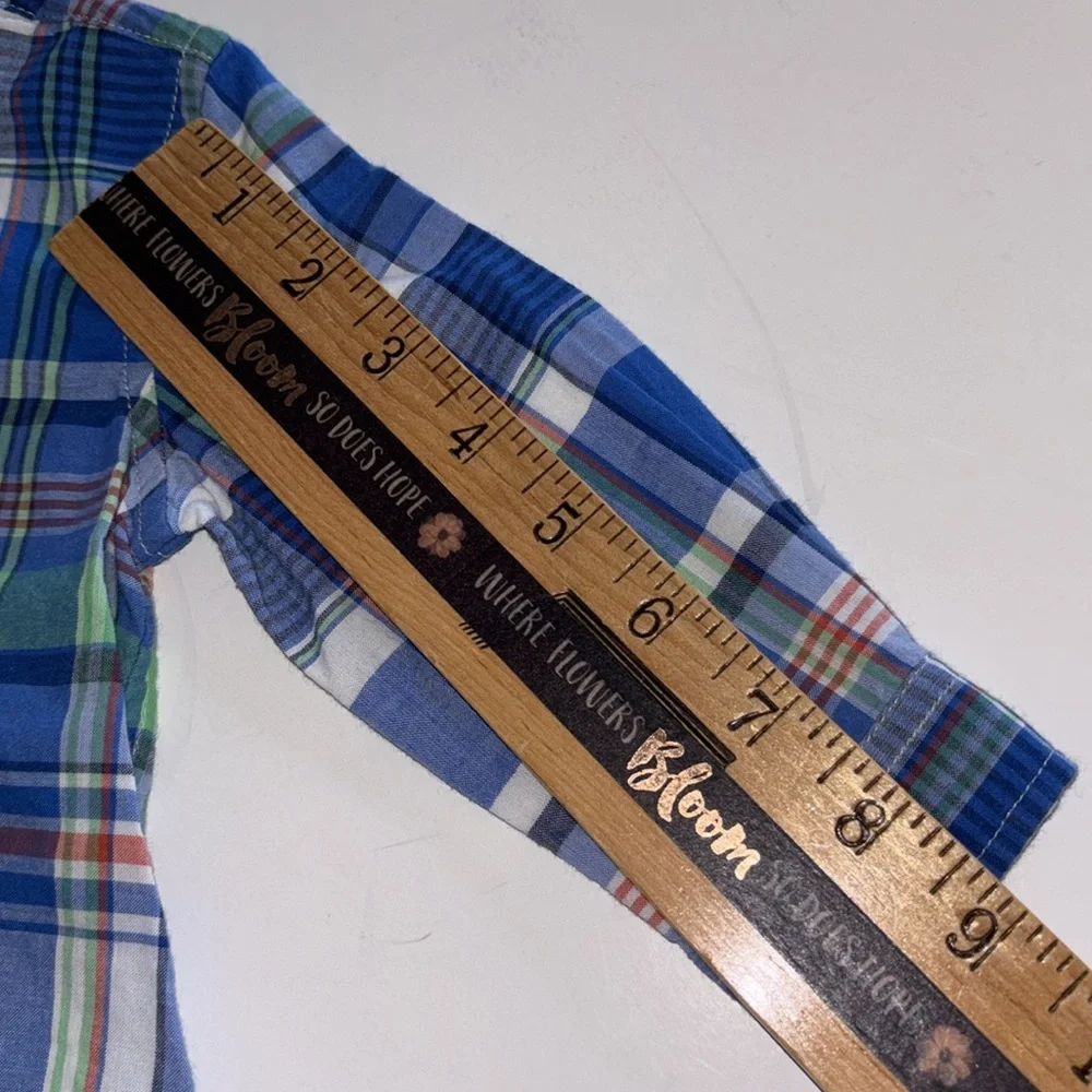 Ralph Lauren Baby Boy Blue Plaid 9M Button Down Shirt Ralph Lauren 9M Boys